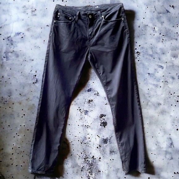 Adriano Goldschmied Pants Mens The Graduate FADED Black Stretch Size 34/34 - Picture 1 of 11